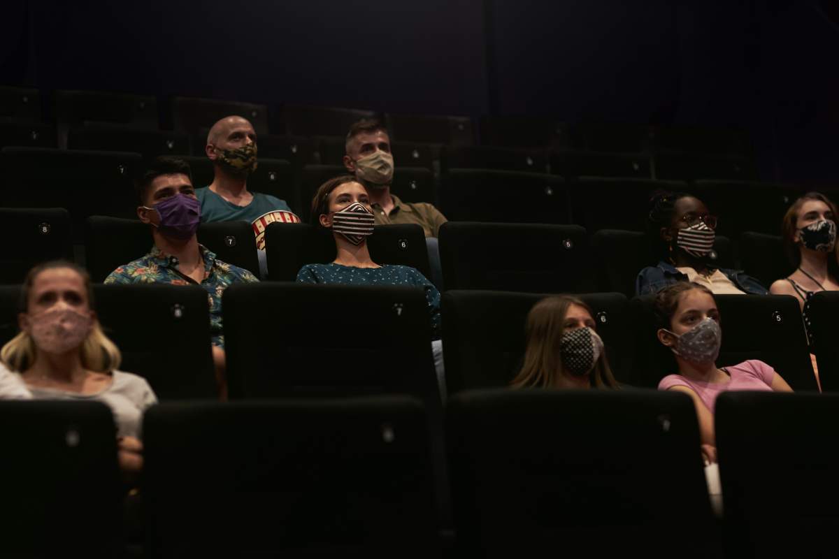 Movie theatres in Manitoba opened for the first time in just under a year Saturday.
