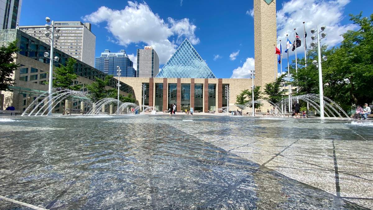 City hall wading pool on Sunday, June 20, 2021.