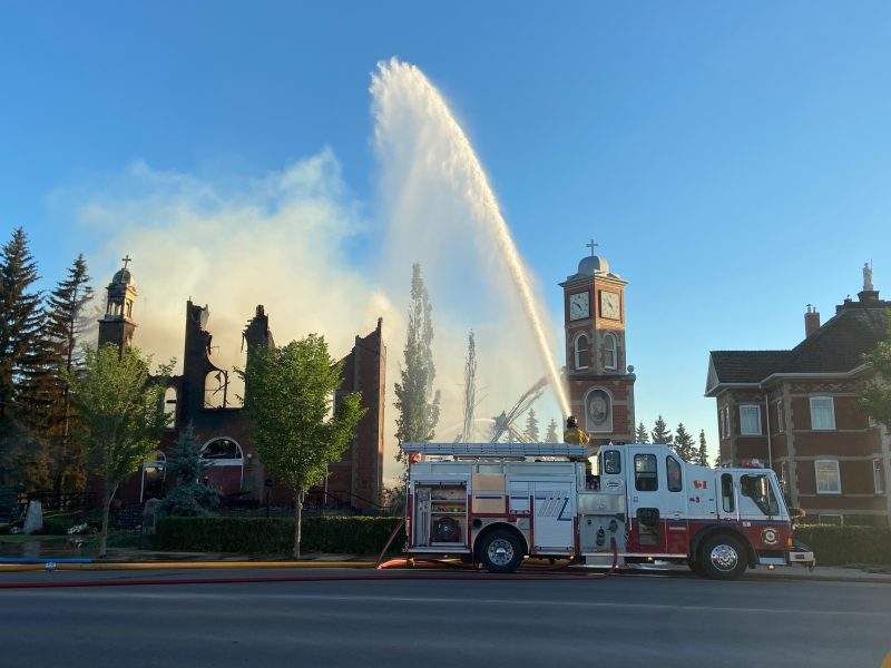 RCMP investigate suspicious fire at Catholic church in Morinville, Alta. - image