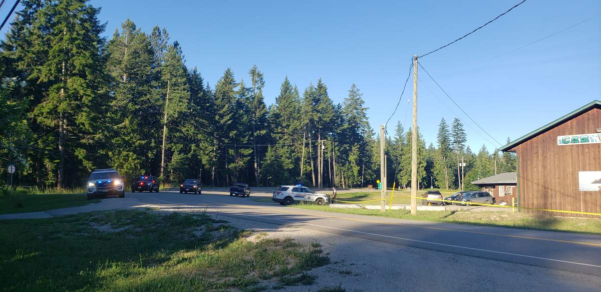 Police said an investigation in Scotch Creek is underway, and that one person has been arrested and remains in custody at this time, but offered no other details.