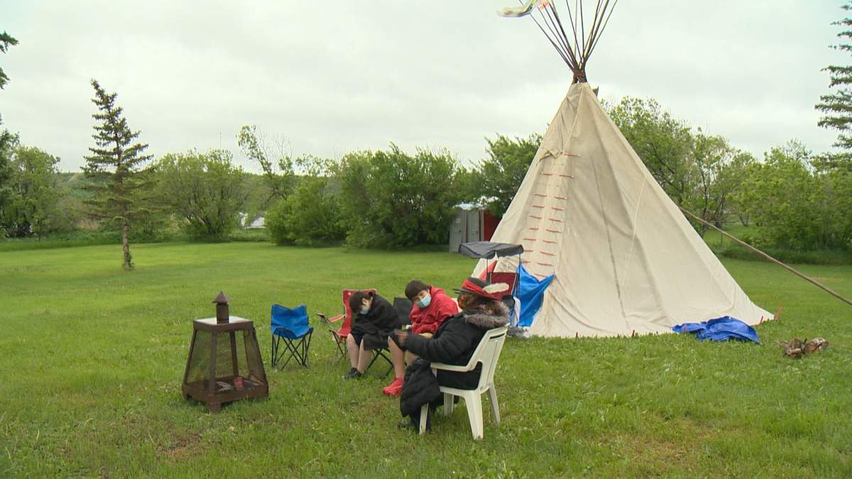 Star Andreas says Peepeekisis Headman Allan Bird brought a tipi for her to stay in after she began her campaign in a “kids’ ladybug tent.”