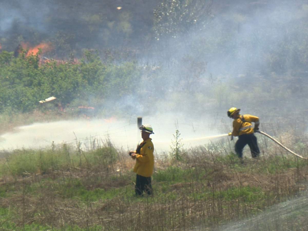 Another view of Friday’s grass fire in West Kelowna.