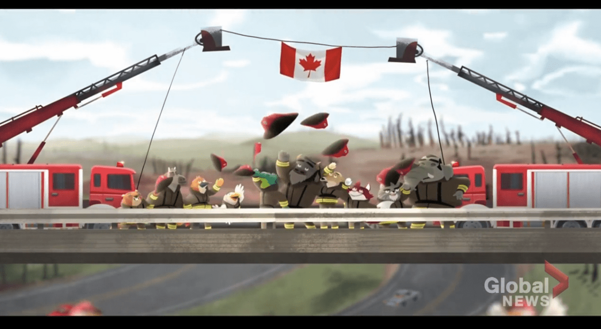 A screenshot from the short film Back Home Again (2021).