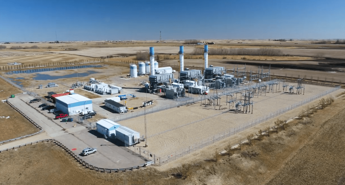 Enmax's Crossfield Energy Centre with a hybrid electric gas turbine in an undated photo.