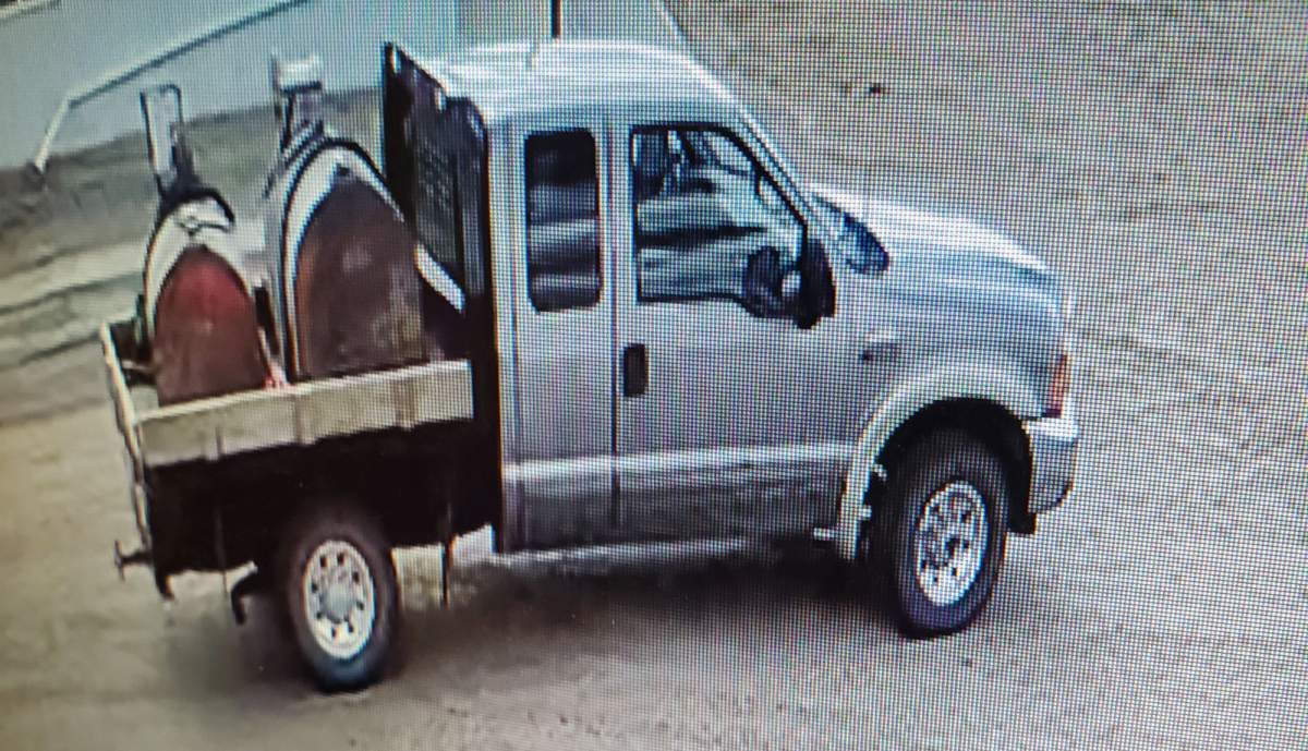 RCMP said the recovered vehicle has a homemade black flat deck with trim on the back with two slip tanks.