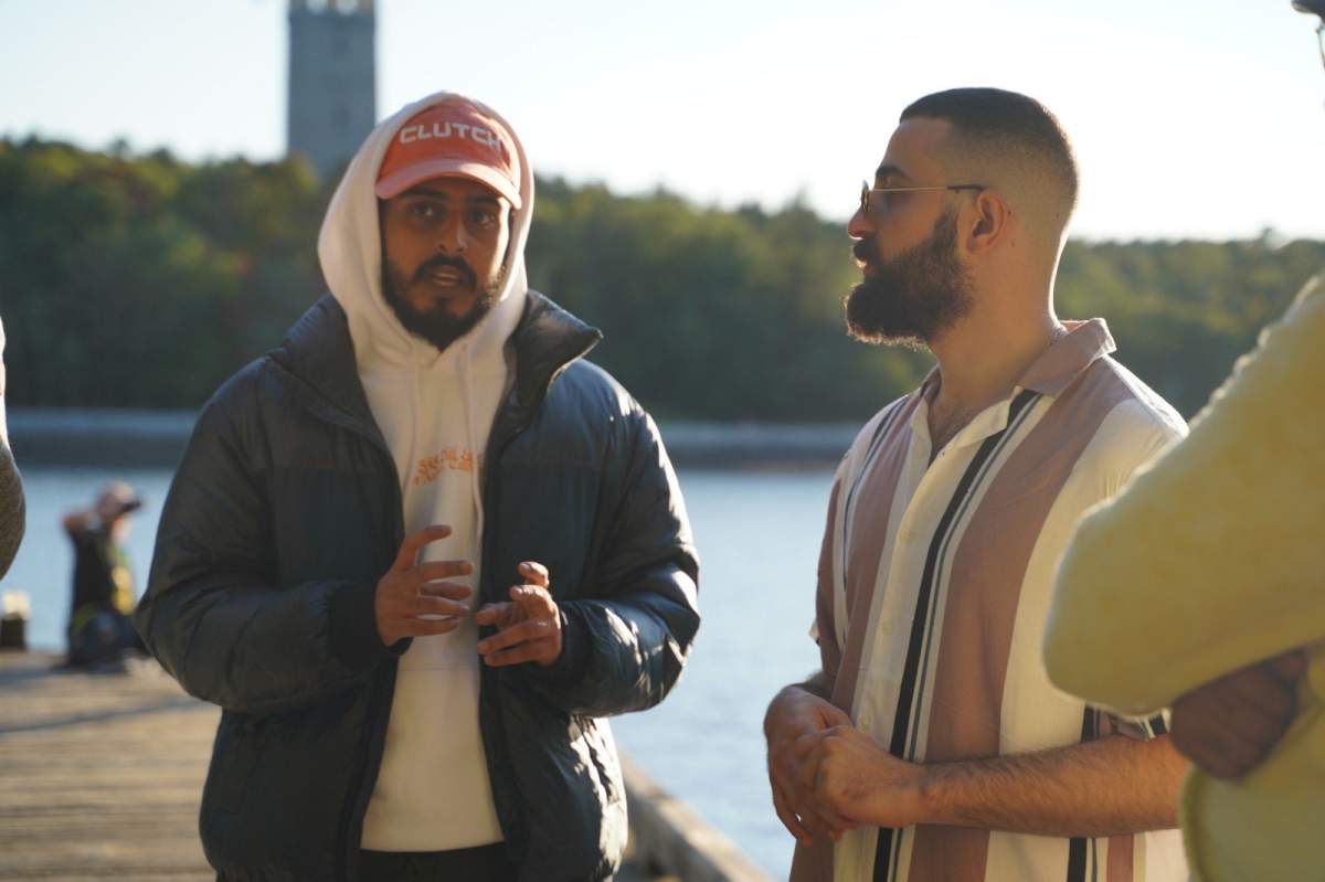 Image of Alasmar with his friend and team member, Ninad Tripathi.