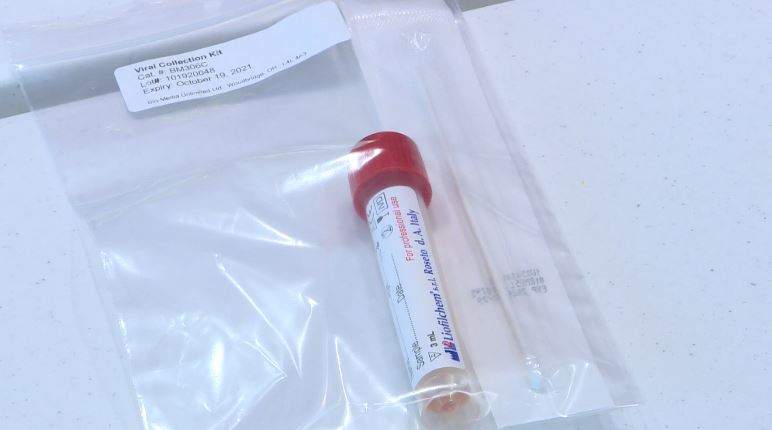 A self-swab testing kit