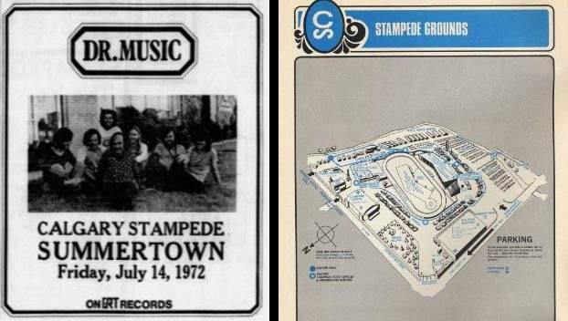 Summertown 1972 (left). Calgary Stampede map 1972 (right).
