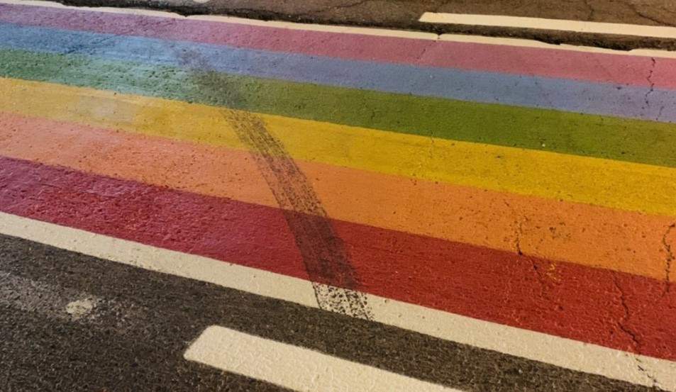 Grenville OPP say they've laid charges against a 36-year-old woman after finding tire marks strewn across the Pride crosswalk in Kemptville, Ont.