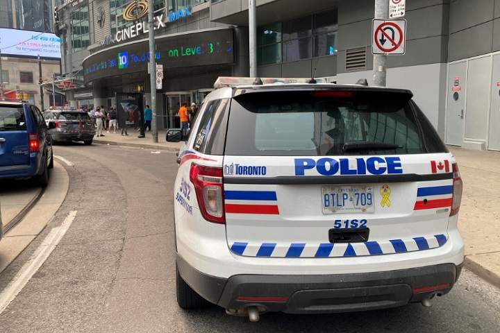 Emergency crews were called to 10 Dundas East at around 3:50 p.m. on Monday.