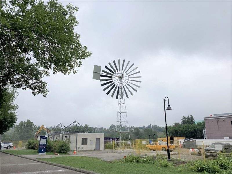 The City of Calgary has sold the ornamental windmill from Eau Claire Plaza.