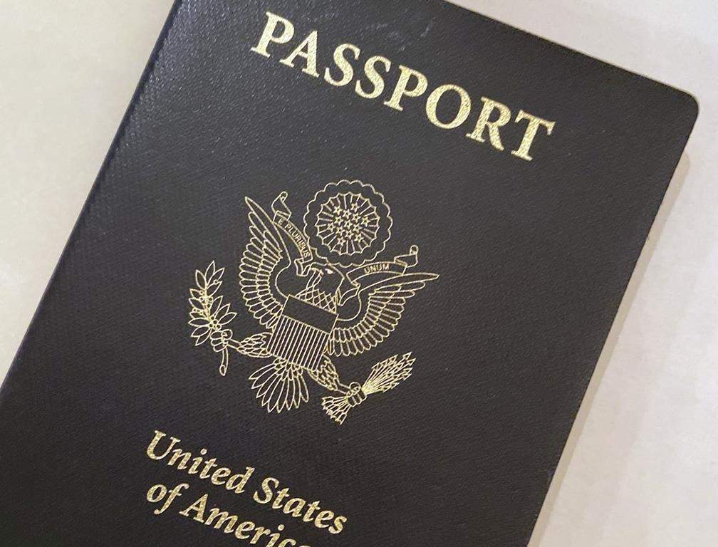 FILE - This May 25, 2021, file photo shows a U.S. Passport cover in Washington.