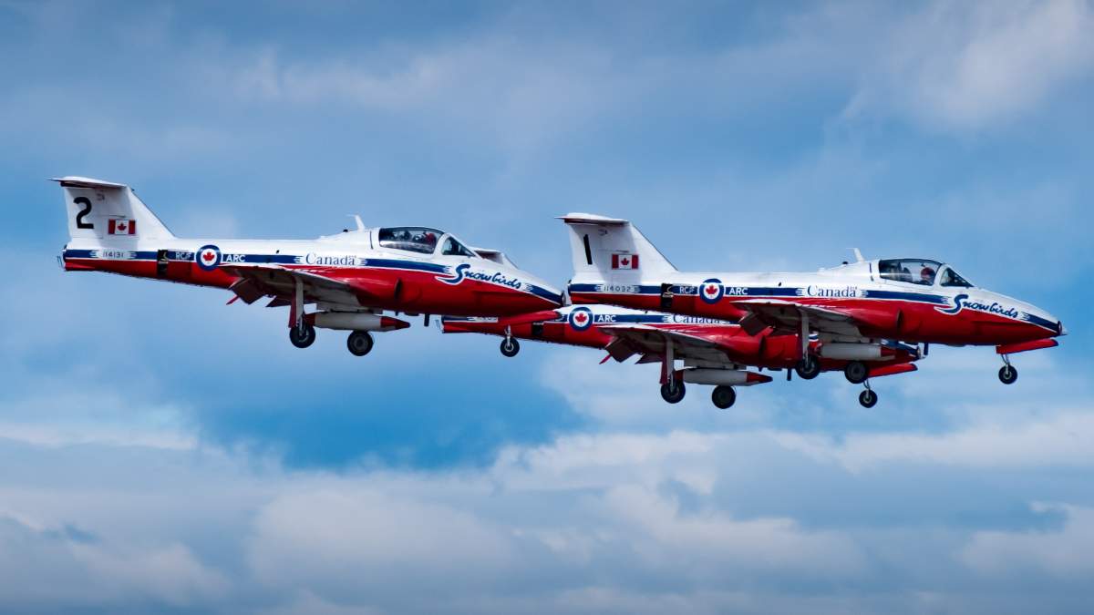 FILE. The Snowbirds are set to fly over Penticton Thursday.