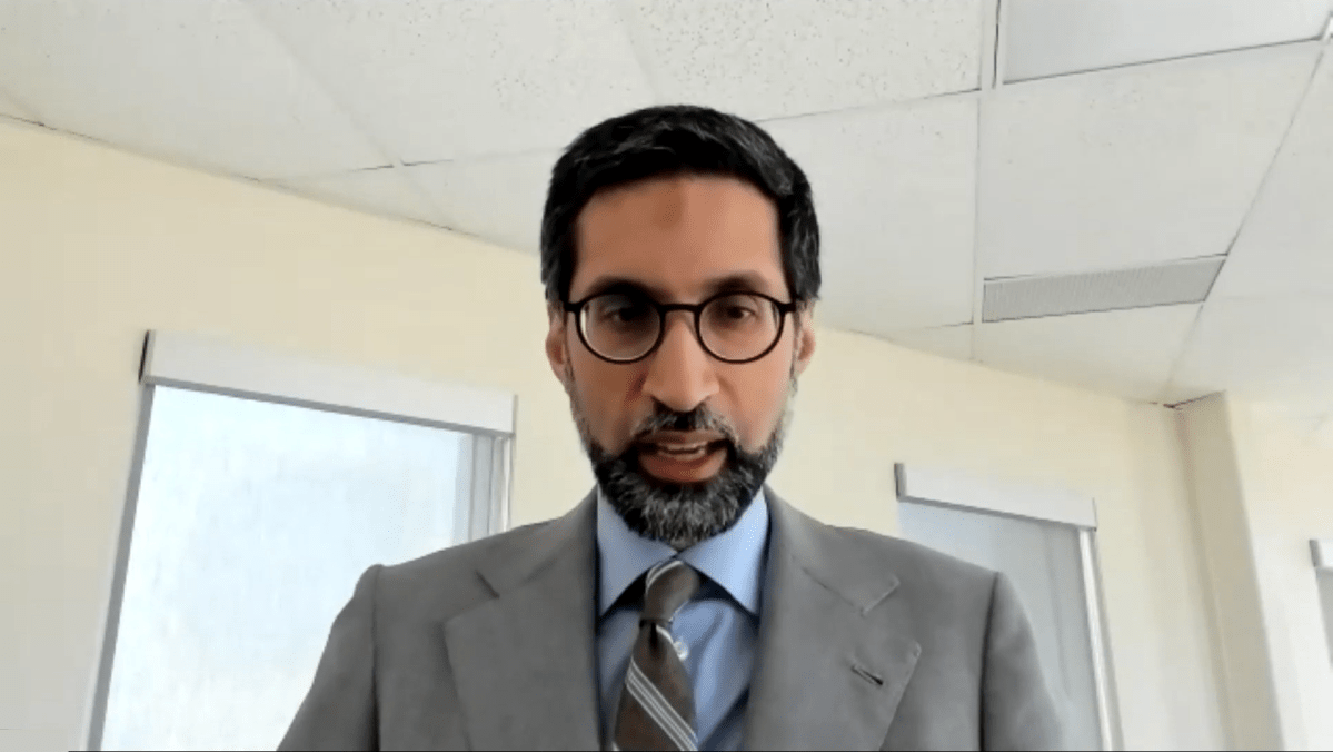 Niagara Region's acting medical officer of health Dr. Mustafa Hirji speaks during an online press conference July 5, 2021.