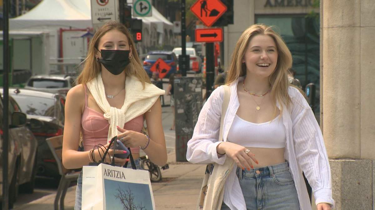Quebec says it doesn't have plans to remove its mask mandate for the moment. Monday July 19, 2021.