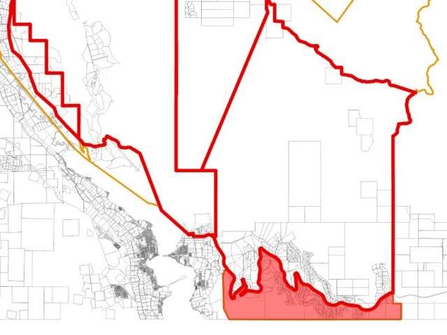 A map showing the expanded portion of the evacuation order on Thursday, July 22, 2021.