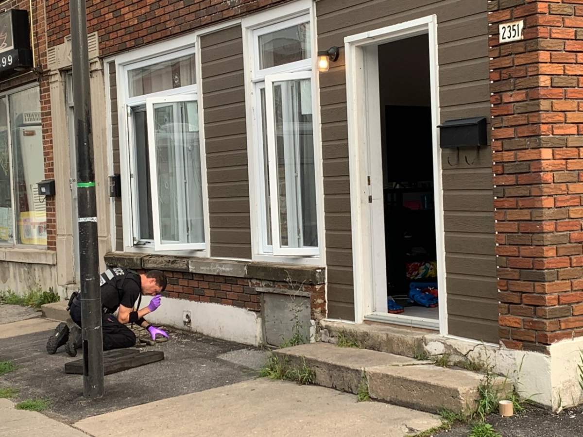 Montreal police investigate shooting in Sud-Ouest borough. Wednesday July 14, 2021.