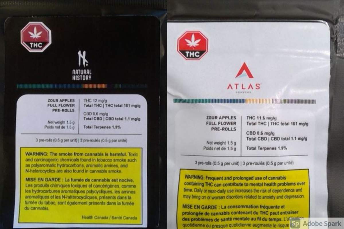 Two examples of the affected items voluntarily recalled by Atlas, as posted on Health Canada's website. 