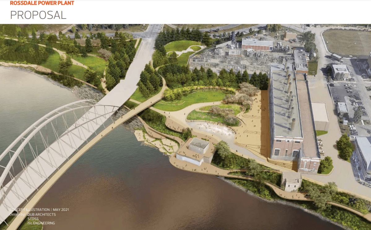 Rendering of Rossdale power plant design.