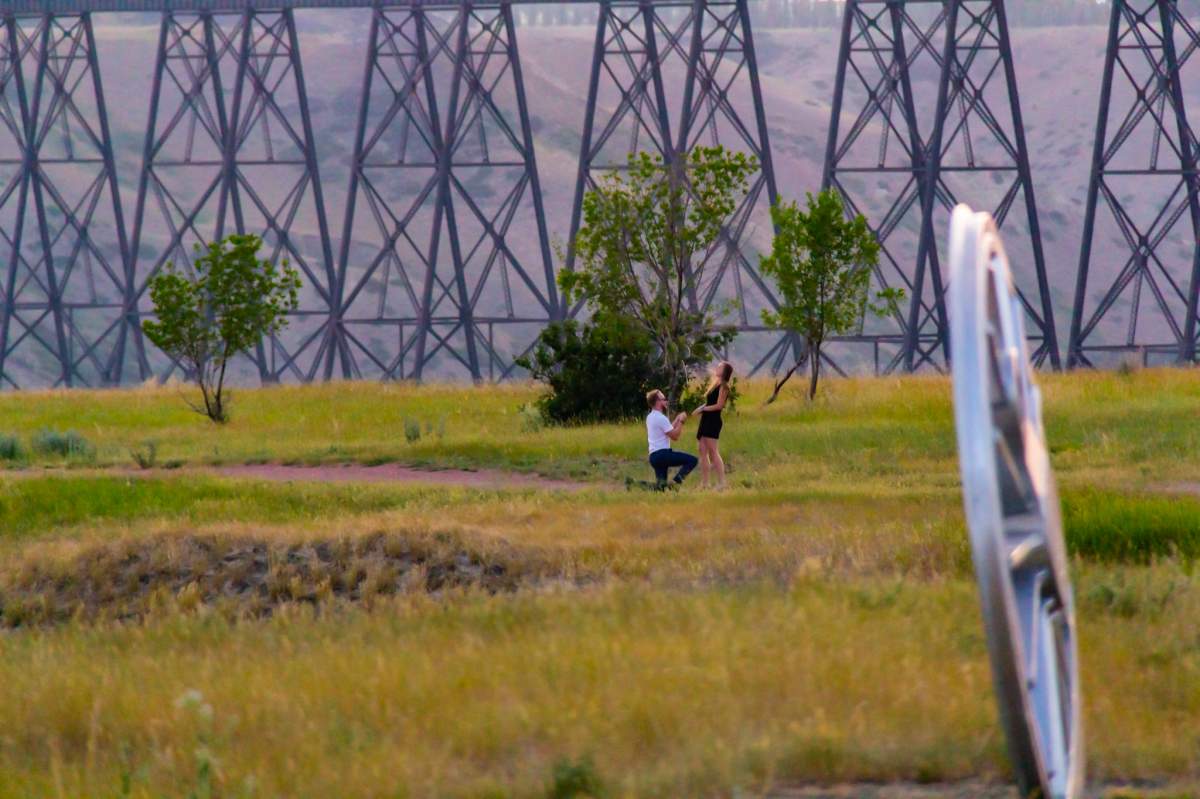 A Lethbridge photographer accidentally captured a picture perfect moment for one southern Alberta couple.