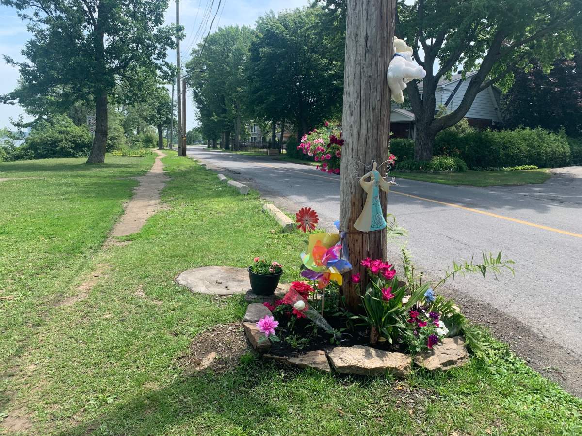 A garden on Lalande Boulevard in memory of Anjelica John.