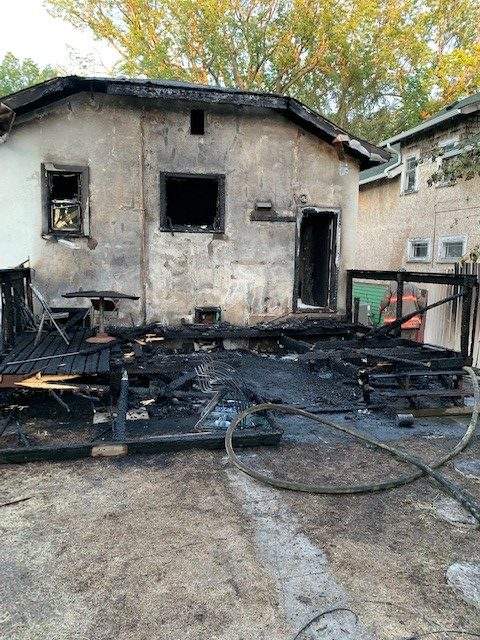 The cause and origin of the fire and a damage estimate is not yet available.