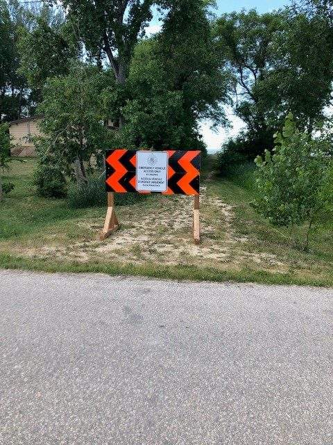 Access points to the beach have been blocked.