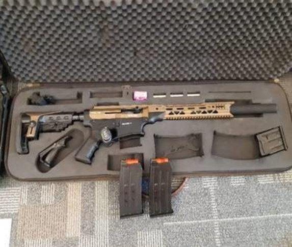 One of the weapons allegedly seized.