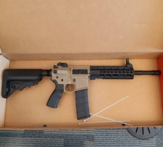 One of the weapons allegedly seized.