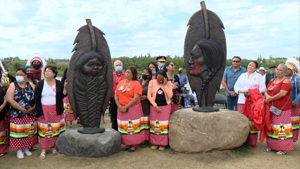 The monuments are meant to memorialize missing and murdered Indigenous women and girls in Canada.