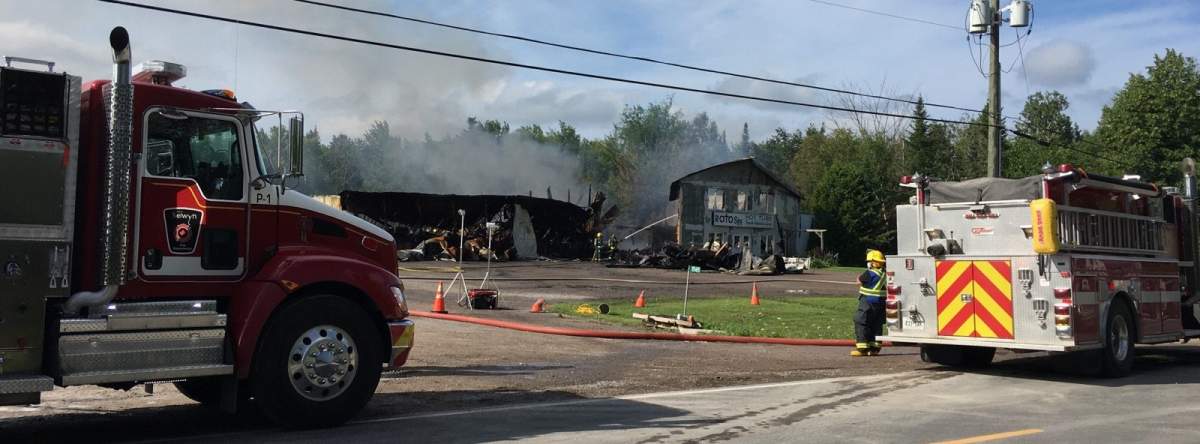 Crews remain on scene on Friday morning.