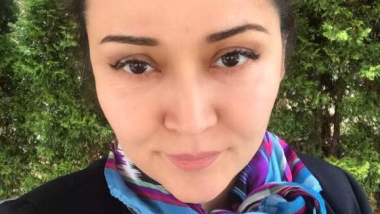 Uyghur Canadian Rukiye Turdush says she faced harassment and surveillance while giving a presentation at McMaster University in February 2019.