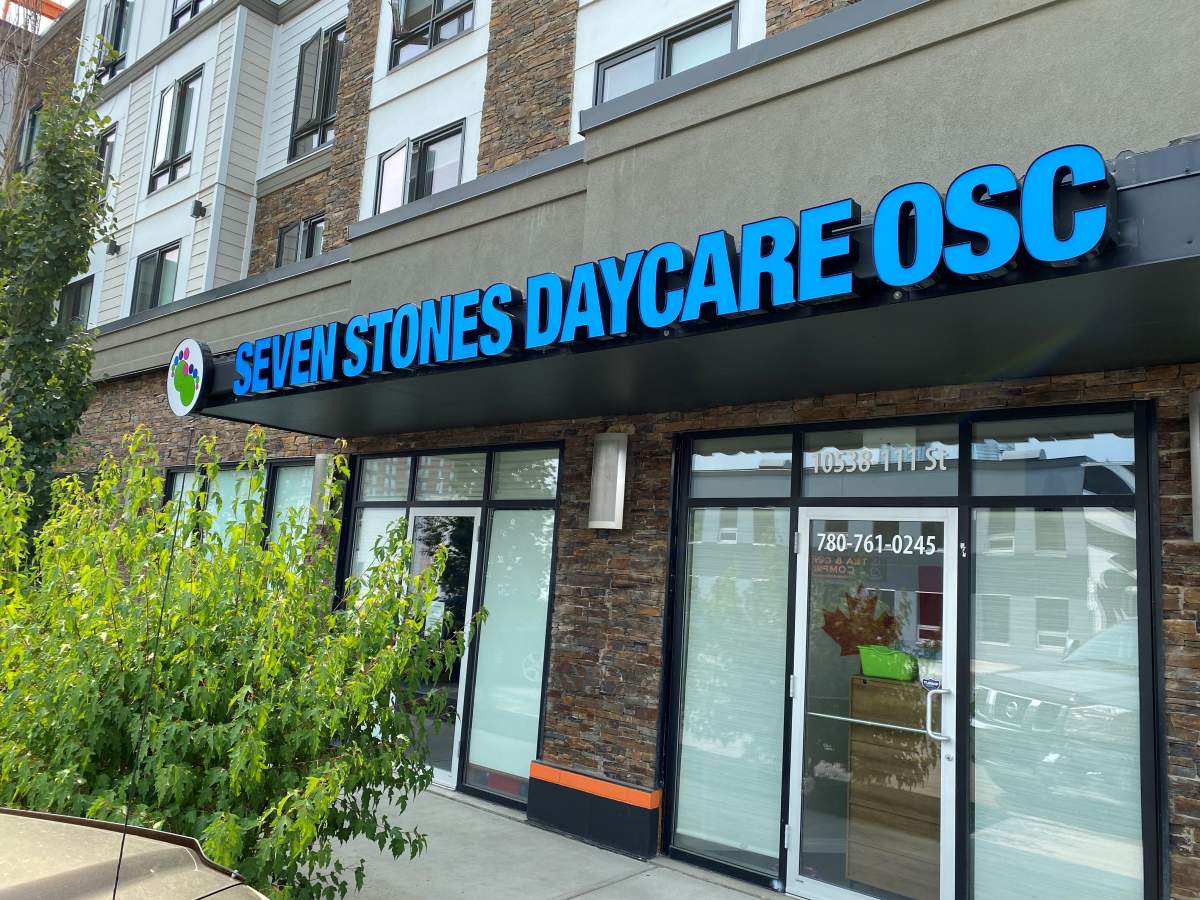 Seven Stones Daycare and out-of-school-Care, located at 10538 111 St. in central Edmonton on Friday, July 16, 2021.
