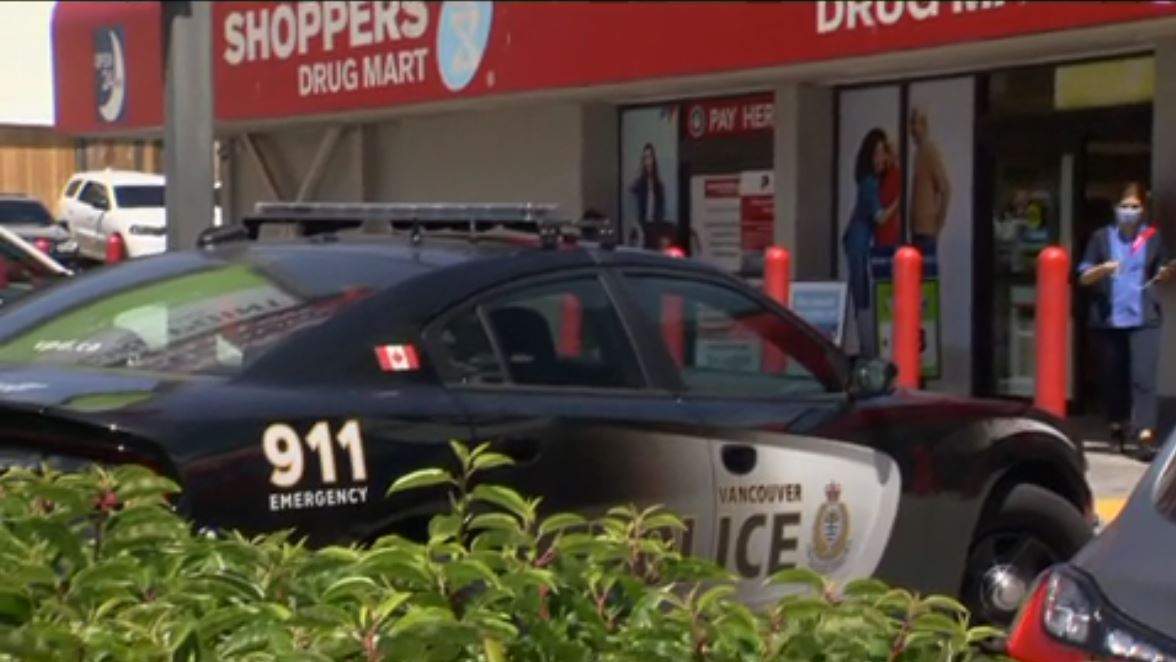 Police arrested a suspect after a security was stabbed in Vancouver's West End.