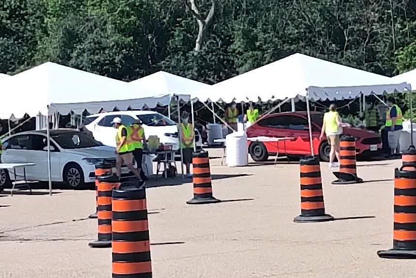 There were three clinics held over the past year at Bingemans Conference Centre including a drive-thru one.
