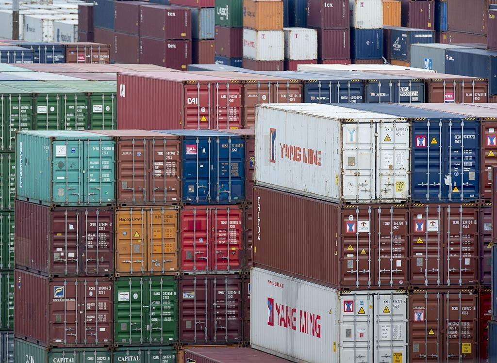 Shipping containers are seen in this file photo.