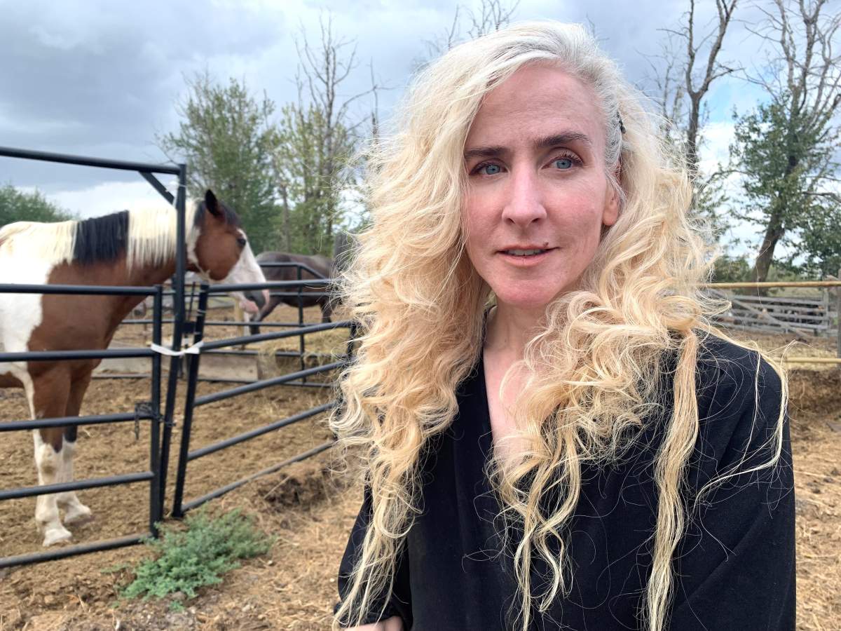 Tracy Benkendorf, president of Adorado Horse Rescue and Sanctuary, at the Edmonton-area facility on Thursday, August 19, 2021.