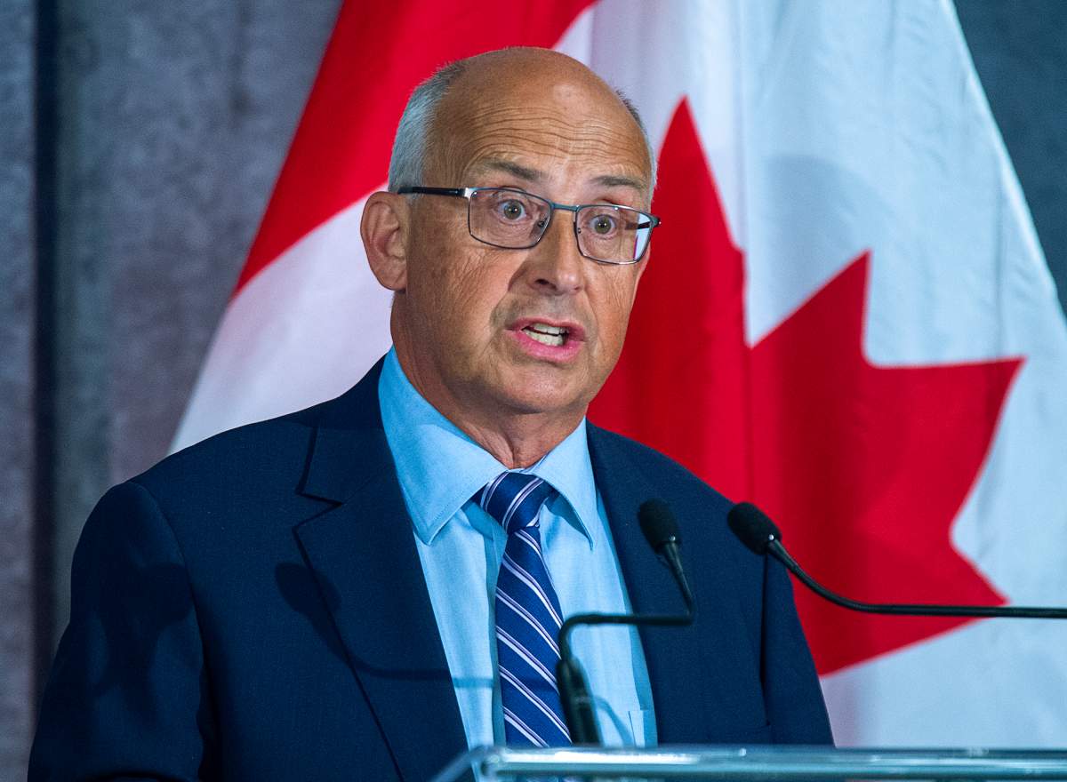 NDP lreader Gary Burrill fields a question at a Halifax Chamber of Commerce pre-election event in Halifax on Wednesday, Aug. 4, 2021.