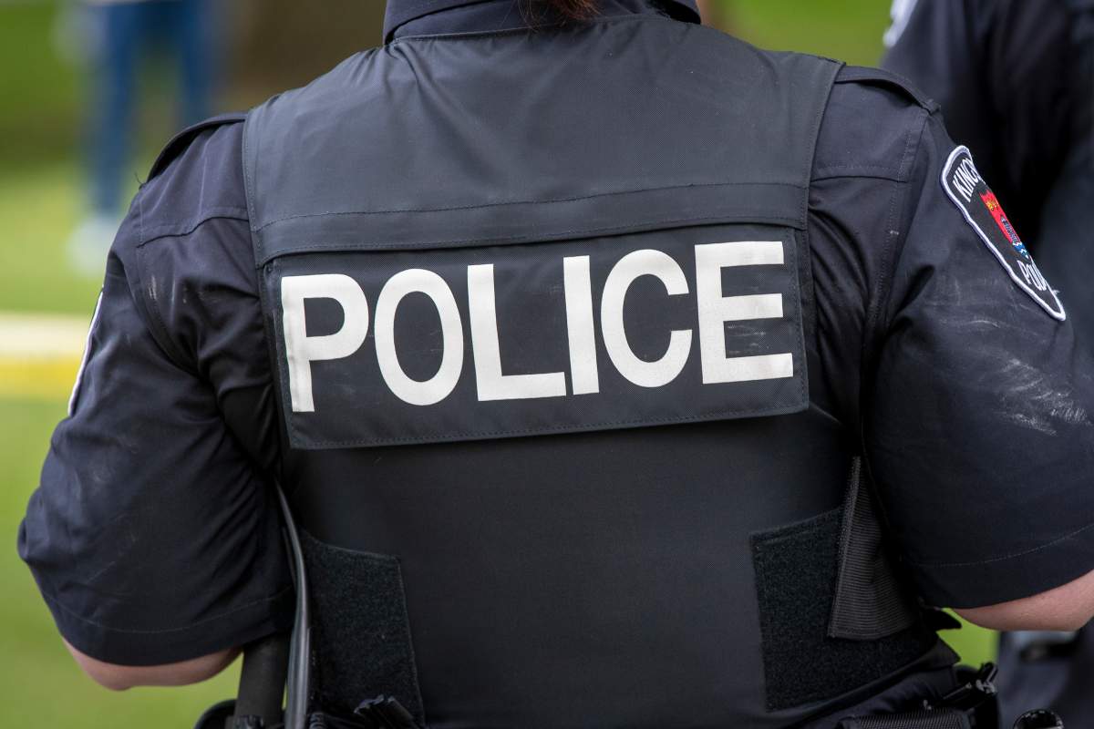 Kingston police say the youth has former ties to Kingston, and was found outside Holy Cross Catholic Secondary School with a pellet gun.