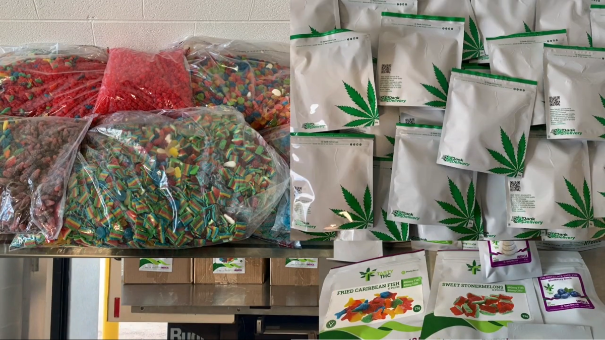 Over 30,000 packages of illicit THC edible candies valued at over $700,000 were seized by police during a raid at a factory in Hamilton’s east-end on Aug. 17, 2021