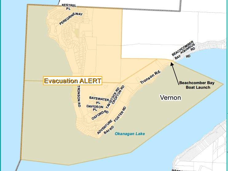 City officials rescinded part of the evacuation alert due to a change in weather conditions that included light rain.