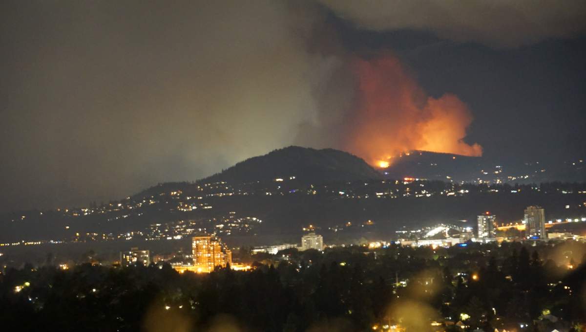 A wildfire ignited above Peachland on Sunday, prompting evacuation orders and alerts. 