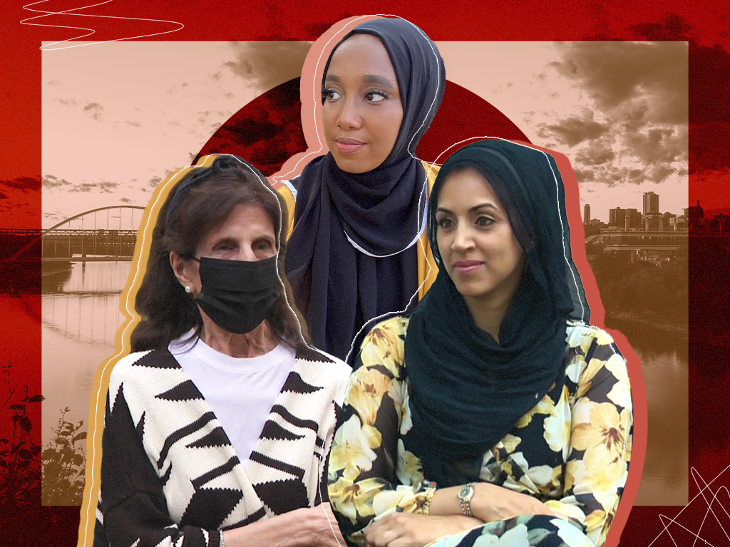 Three generations of Muslim women in Edmonton.