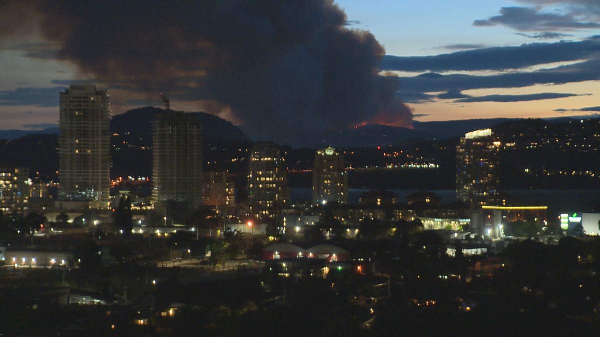 The Mount Law fire in West Kelowna could be seen from all over the Central Okanagan and beyond on Sunday.