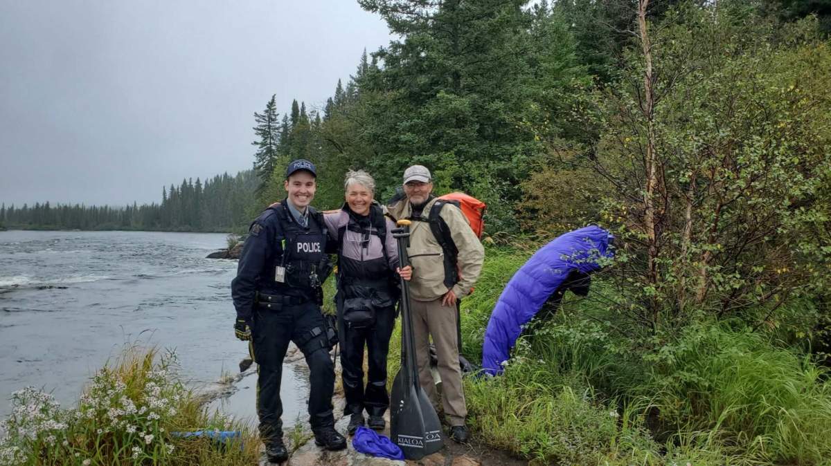 Photo of the canoeists that were rescued on August 21. 