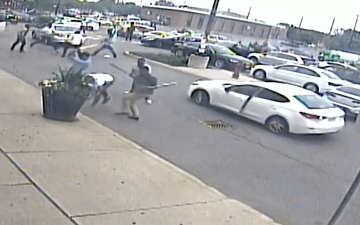 Police released a brief surveillance video Tuesday appearing to show part of the assault.