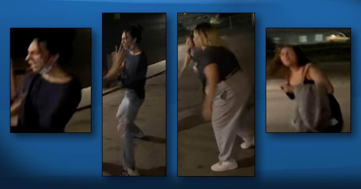 Photos of three people of interest who Edmonton police said were at the scene near 82 Avenue and 105 Street where Andrew Bellerose, 24, died on Monday, Aug. 16, 2021.