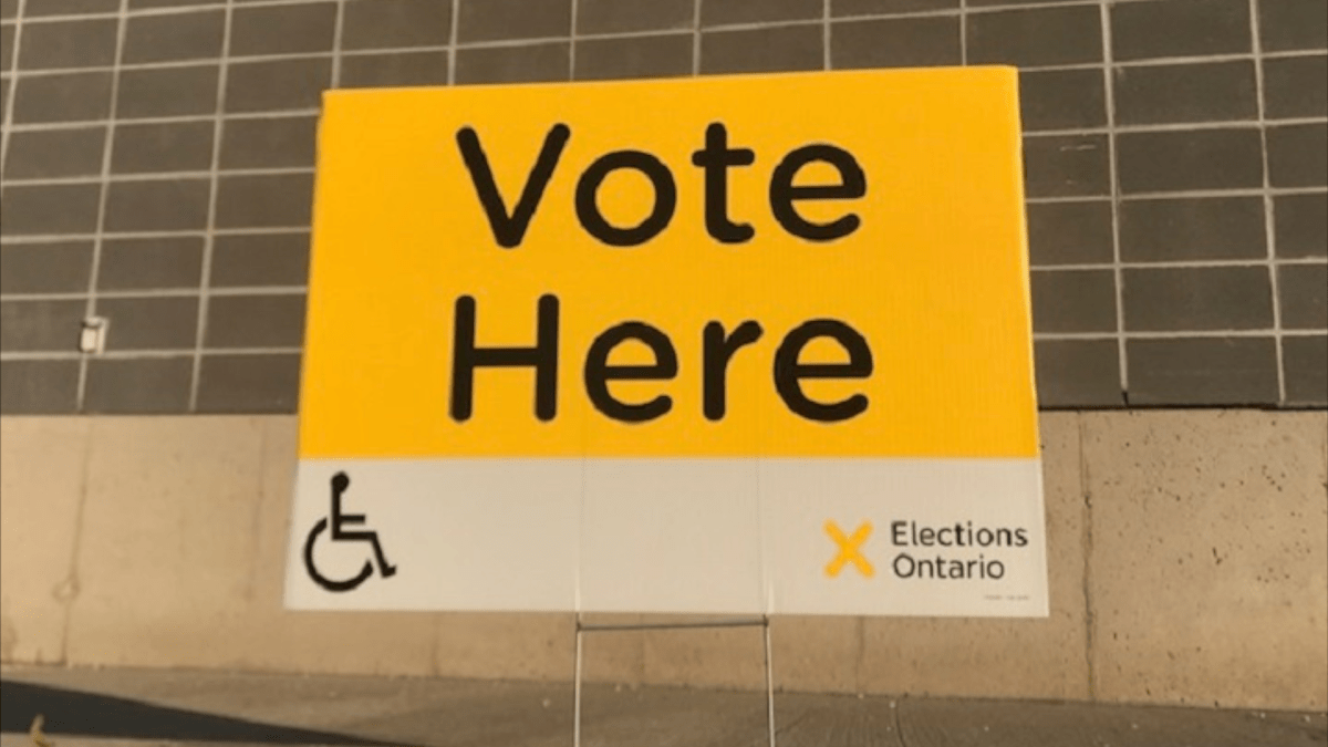 File photo of a voting sign.