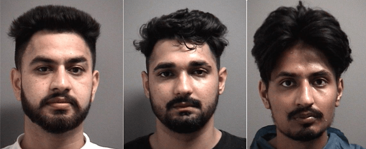 Photos of the 3 men arrested.