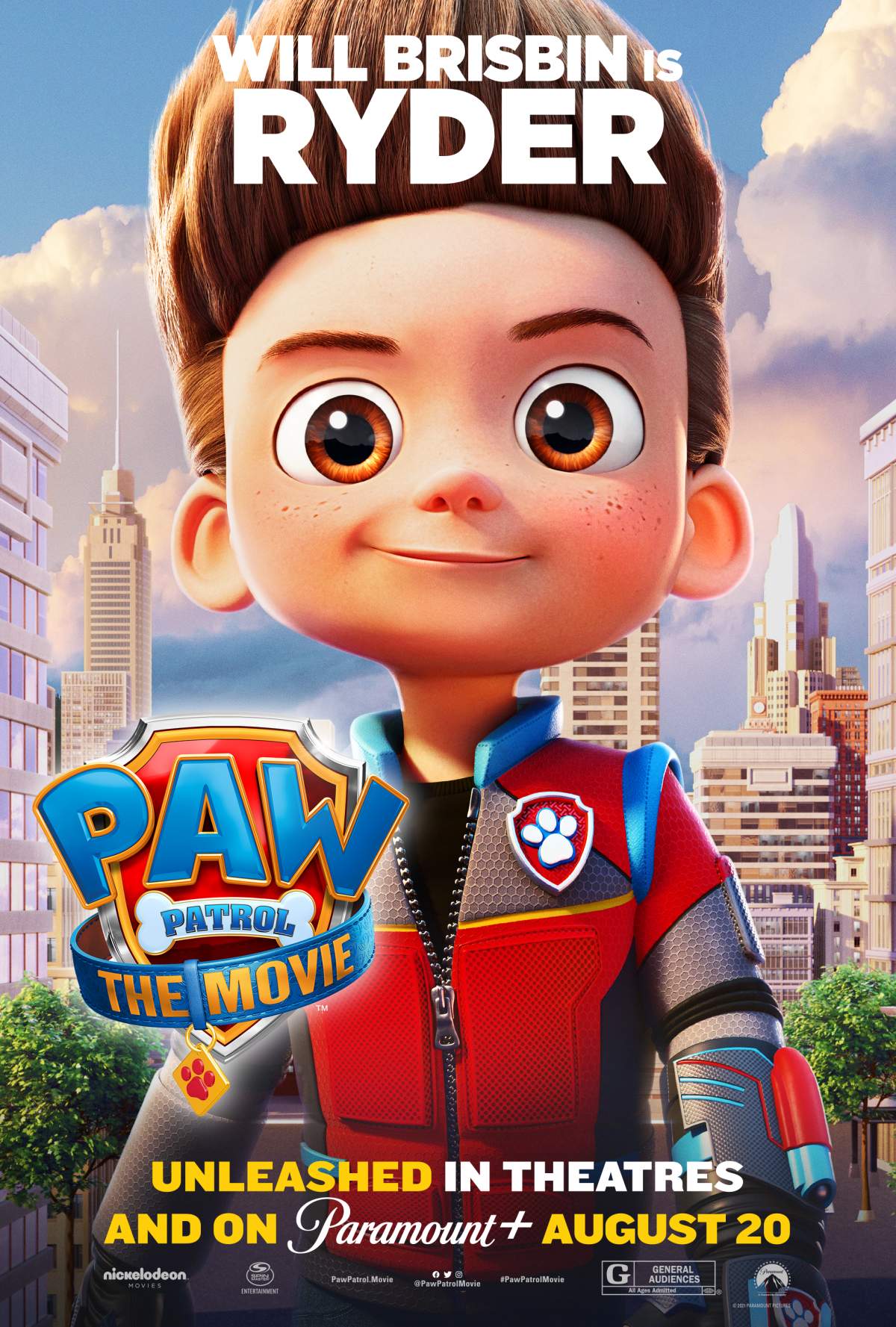 Ryder (voiced by Will Brisbin) in PAW Patrol: The Movie.